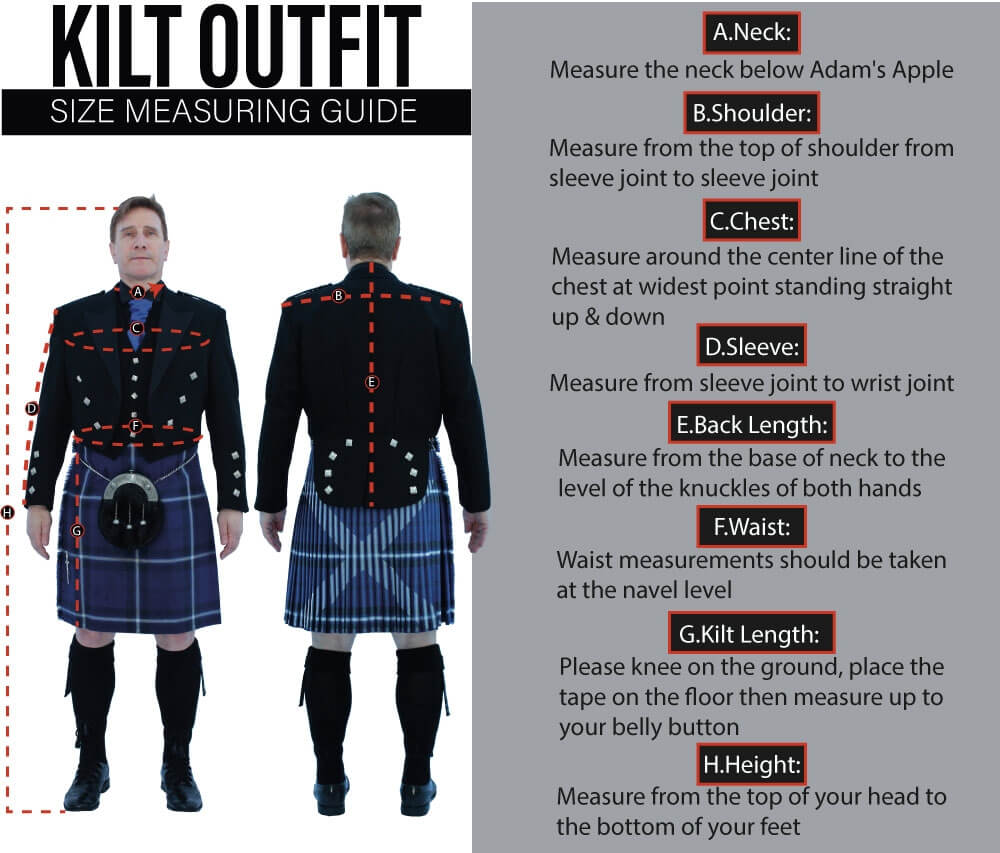 Kilt measuring guide