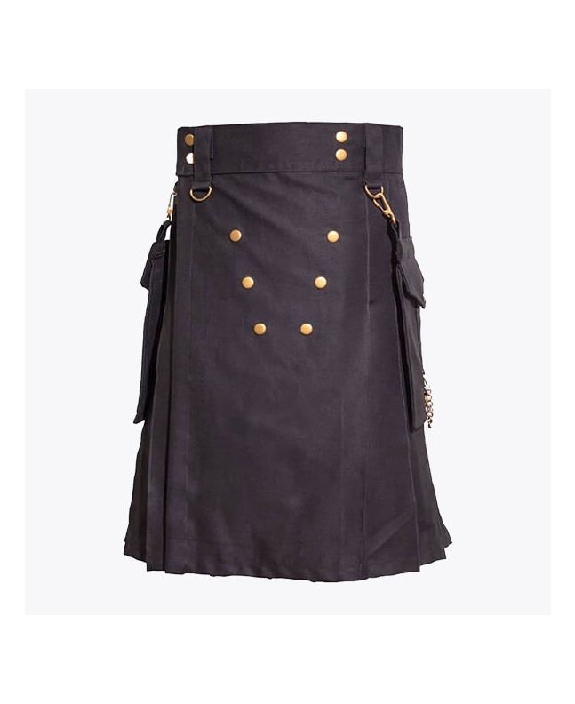 Black Deluxe Utility Kilt