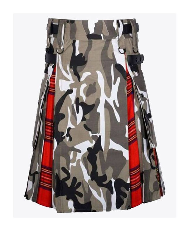 Camo & Tartan Hybrid Kilt for Men