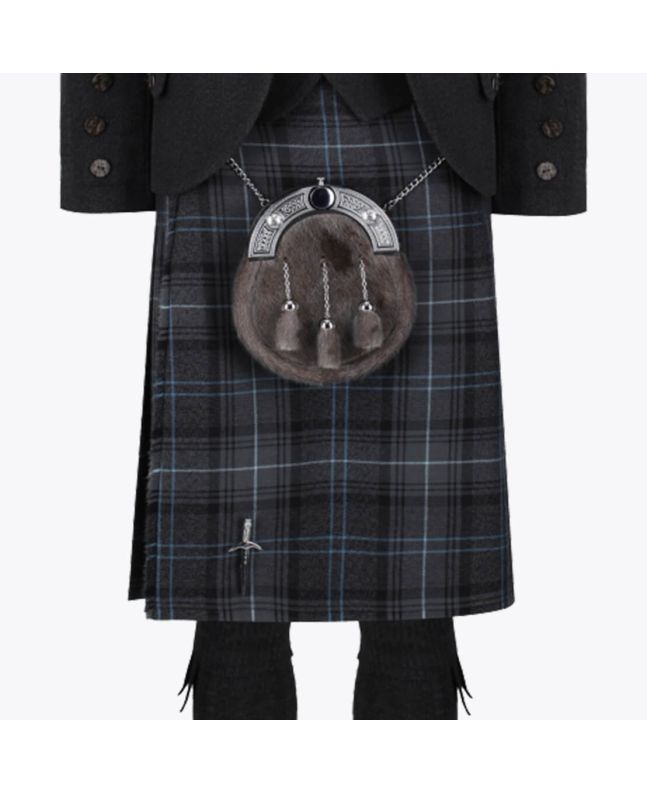 Highland Granite Blue Tartan Kilt