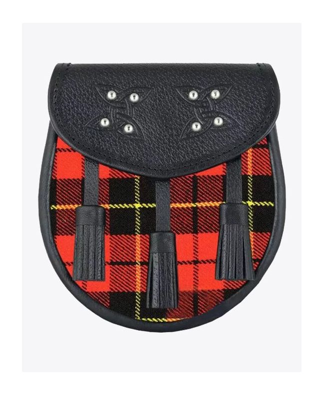 Leather tartan sporran