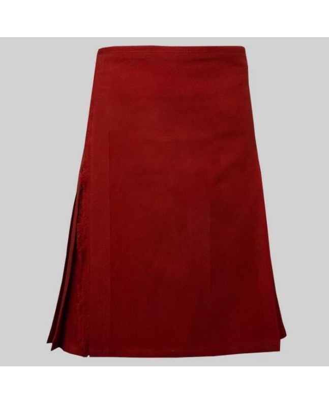 Solid Red Tartan Kilt