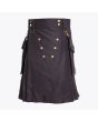 Black Deluxe Utility Kilt