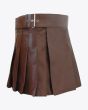Brown Leather kilt for women