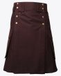 Brown Utility Kilt for Men