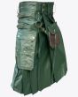 Green Leather Kilt for Men