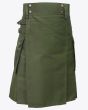 Olive Green kilt Men