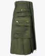 Olive Green kilt Men side