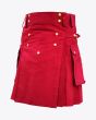 Red Utility Kilt for Women