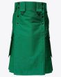 Stylish Green Utility Kilt for Men
