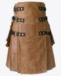 Voguish Brown Tartan Kilt for Men