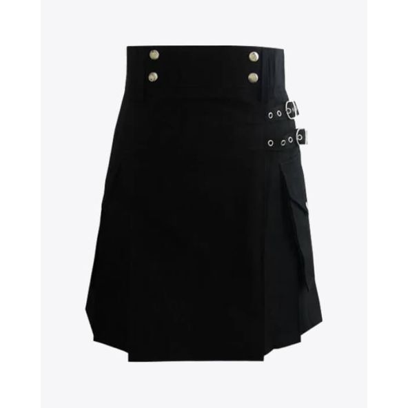 Black Utility Kilt for Women