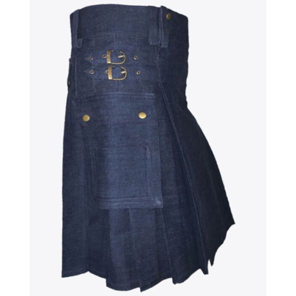 Dark Blue Denim kilt