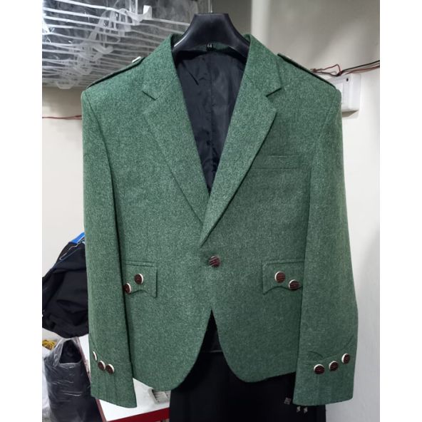 Lovat Green Tweed Jacket & Waistcoat