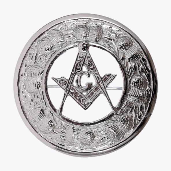 Masonic Crest Kilt Brooch