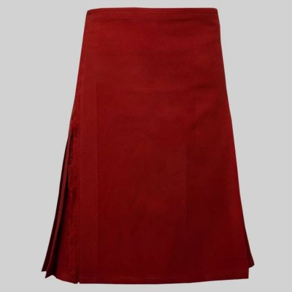 Solid Red Tartan Kilt