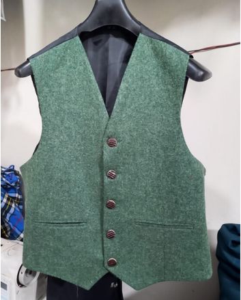 Lovat Green Tweed Jacket & Waistcoat