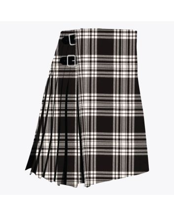 Menzies Black White Tartan Kilt