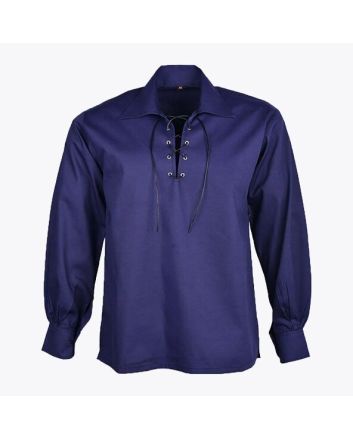 Navy Blue Ghillie Kilt Shirt