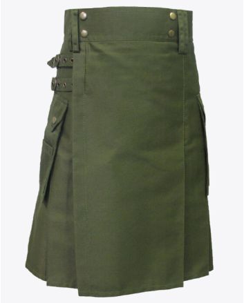 Olive Green kilt Men