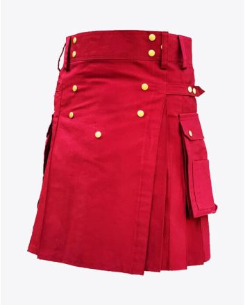 Red Utility Kilt for Women