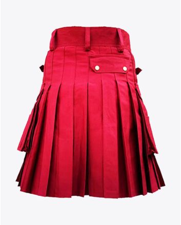 Red Utility Kilt for Women