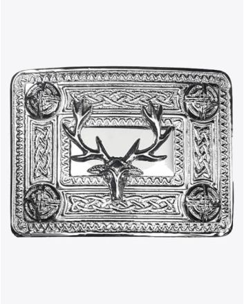 Stag Celtic Knot Kilt Belt Buckle