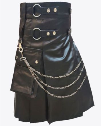 Stylish Leather Kilt for Men
