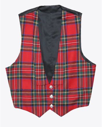 Tartan kilt vest 3 buttons