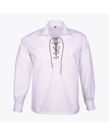 White Ghillie Kilt Shirt