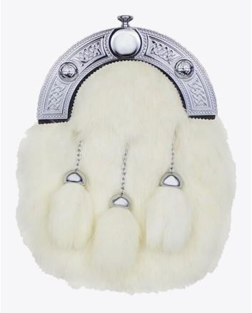 White Rabbit Fur Dress Sporran